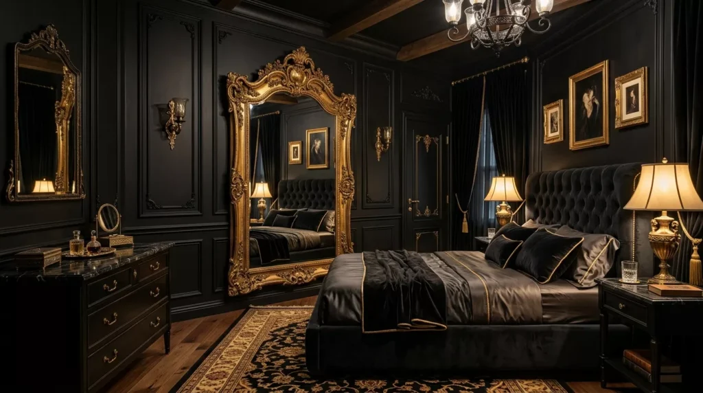 Black Nouveau Bedroom