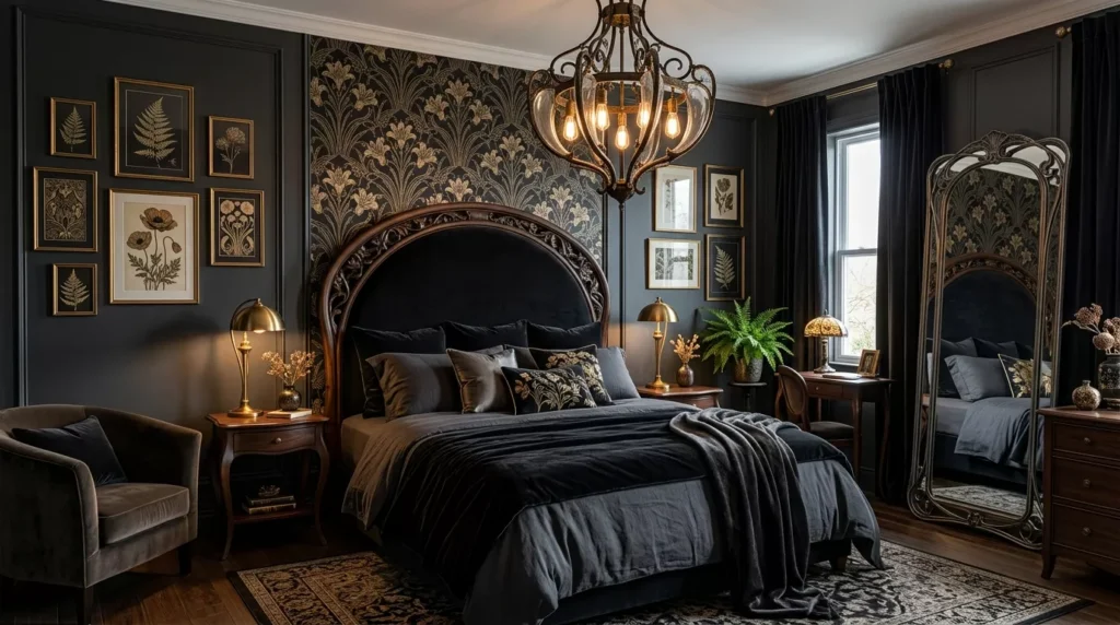 Black Nouveau Bedroom