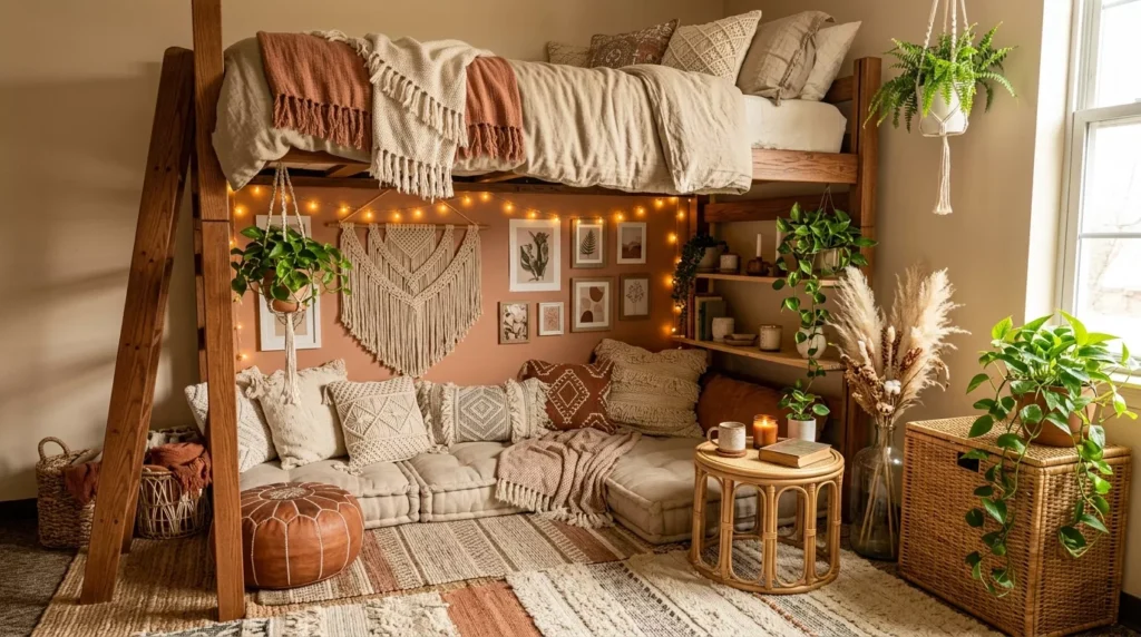 Lofted Bed Dorm Room