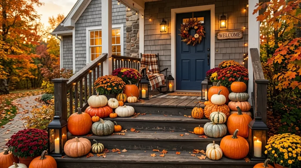 Fall Porch Decorating