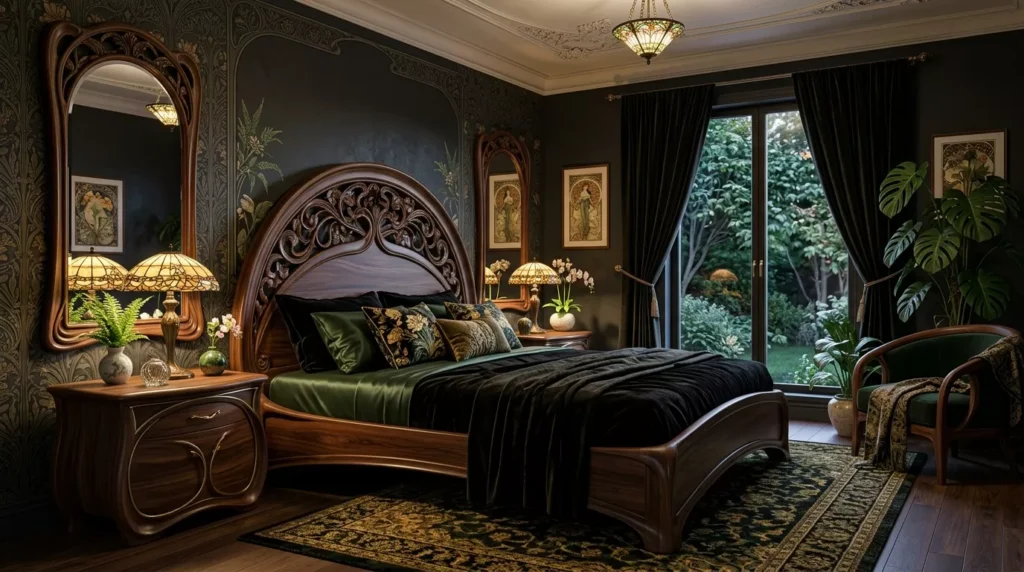 Black Nouveau Bedroom