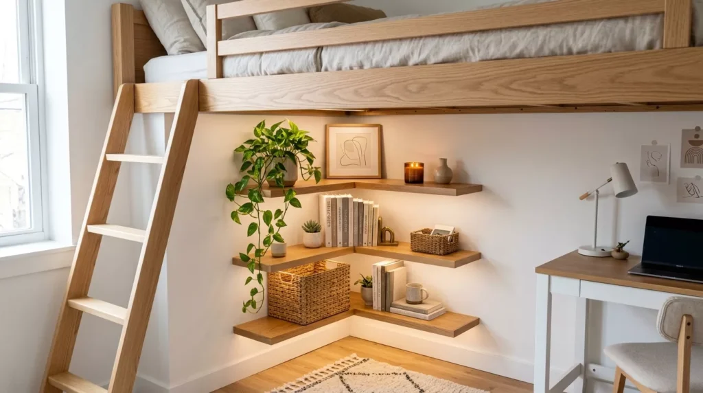 Lofted Bed Dorm Room