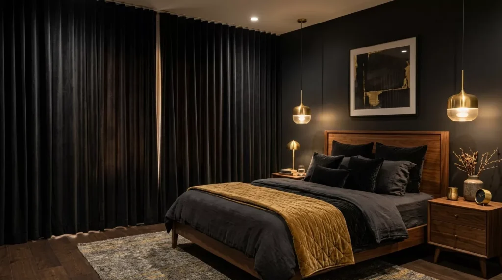 Black Nouveau Bedroom
