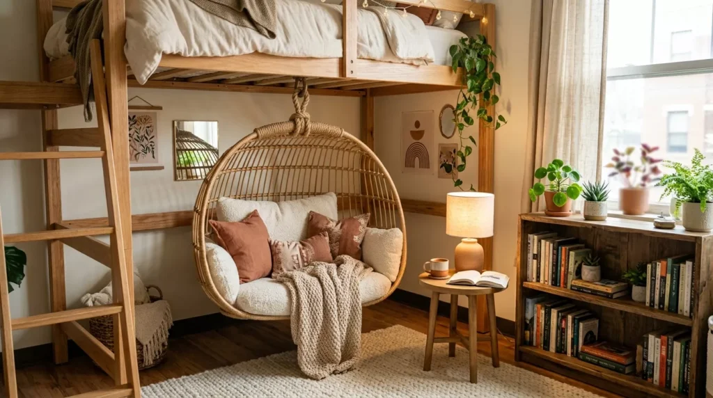Lofted Bed Dorm Room