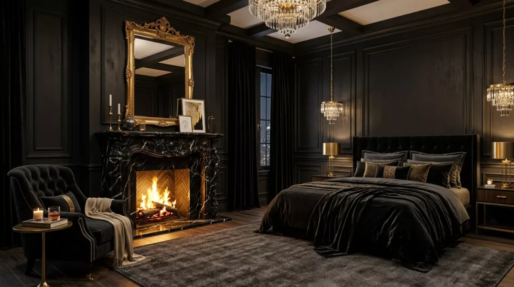 Black Nouveau Bedroom
