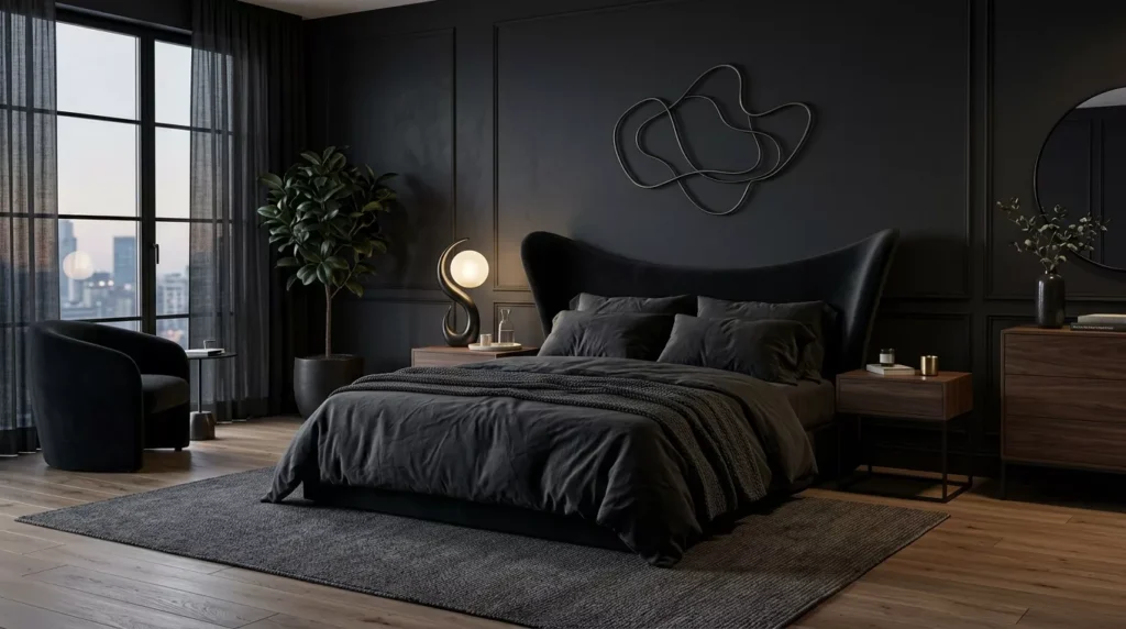 Black Nouveau Bedroom
