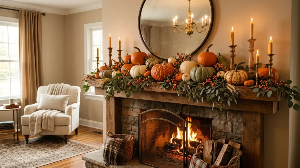 Fall Mantle Decor