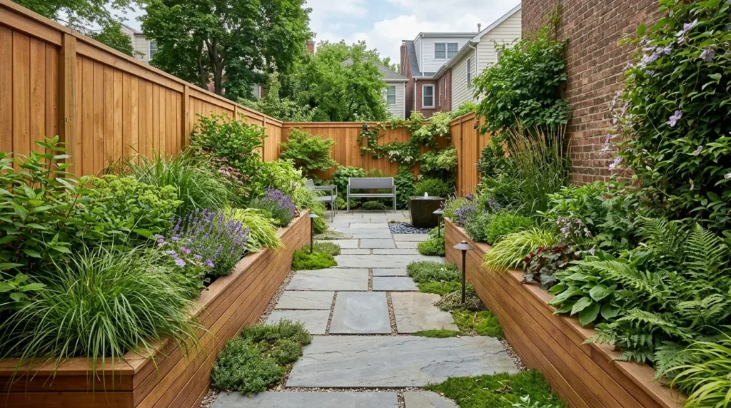 Narrow Garden Design