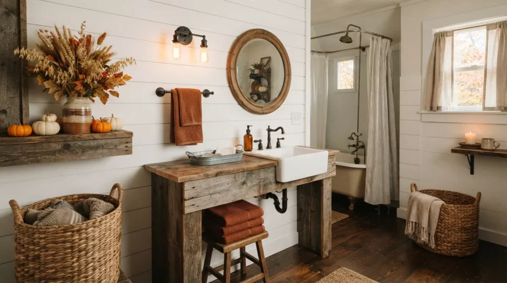 Fall Bathroom Decor