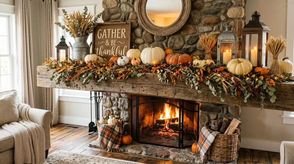 Fall Mantle Decor